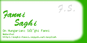 fanni saghi business card